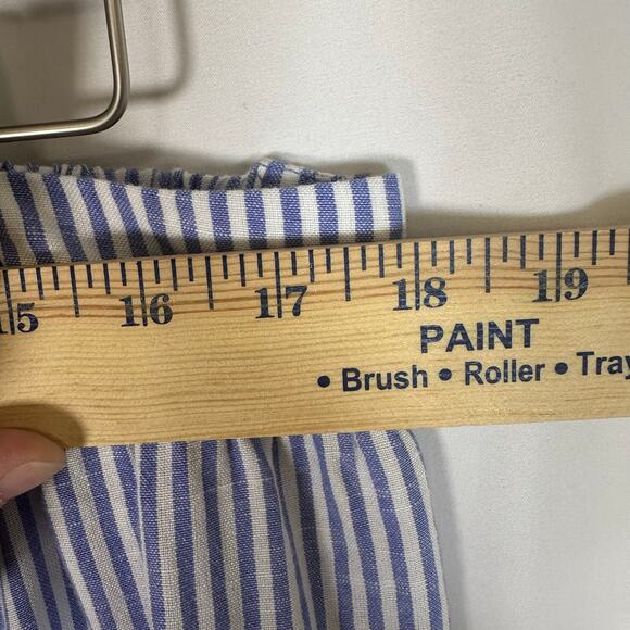 LC Lauren Conrad Skirt Three Tier Midi Skirt Blue & White Stripe‎ Sz XL - Picture 5 of 8